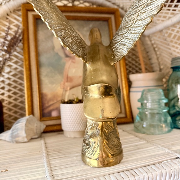 Vintage Large Brass Flying Duck Figurine - Picture 8 of 12